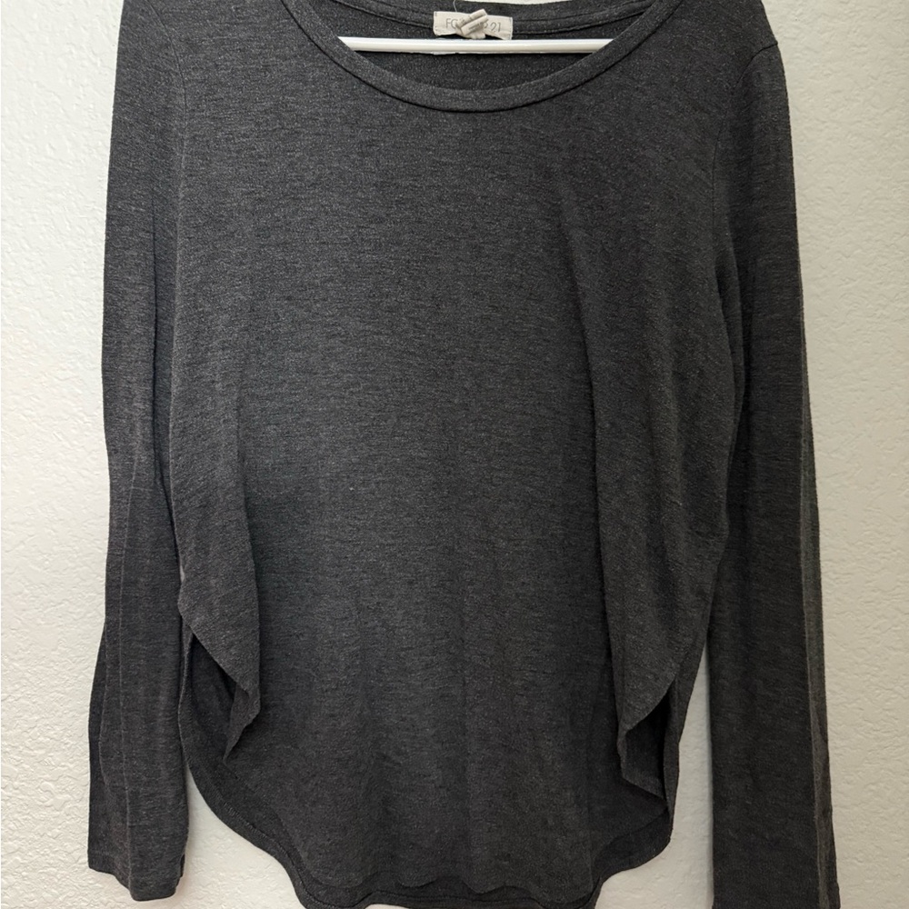Women's Dark Gray Long Sleeve Top